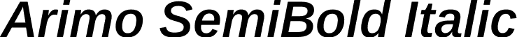 Arimo SemiBold Italic font - Arimo-SemiBoldItalic.ttf