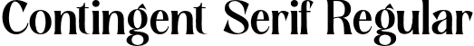 Contingent Serif Regular font - Contingent-Serif.otf
