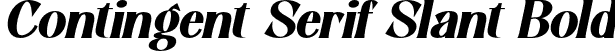 Contingent Serif Slant Bold font - Contingent-Serif-Bold-Slant.otf