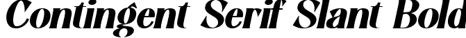 Contingent Serif Slant Bold font - Contingent-Serif-Bold-Slant.ttf