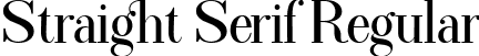 Straight Serif Regular font - Straight-Serif-TTF.ttf