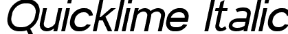 Quicklime Italic font - Quicklime-Italic.ttf