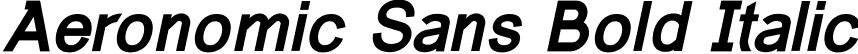 Aeronomic Sans Bold Italic font - AeronomicSans-BoldItalic.ttf