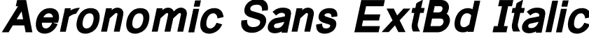 Aeronomic Sans ExtBd Italic font - AeronomicSans-ExtraBoldItalic.otf
