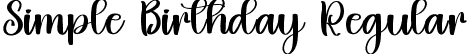 Simple Birthday Regular font - Simple-Birthday.ttf