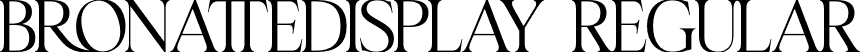 BronatteDisplay Regular font - bronatte-display.ttf