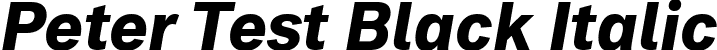 Peter Test Black Italic font - Peter-Test-Black-Italic.ttf