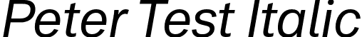 Peter Test Italic font - Peter-Test-Italic.otf