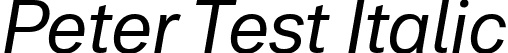Peter Test Italic font - Peter-Test-Italic.ttf