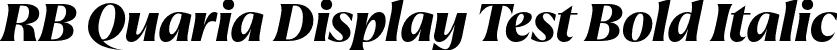RB Quaria Display Test Bold Italic font - QuariaDisplayTest-BoldItalic.otf