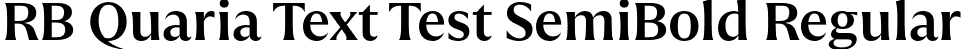 RB Quaria Text Test SemiBold Regular font - QuariaTextTest-SemiBold.otf