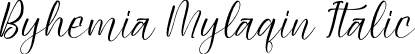 Byhemia Mylaqin Italic font - Byhemia-Mylaqin-Italic.otf