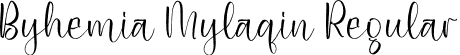 Byhemia Mylaqin Regular font - Byhemia-Mylaqin.otf
