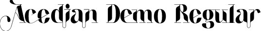 Acedian Demo Regular font - Acedian-Demo.otf