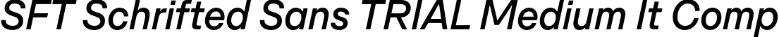 SFT Schrifted Sans TRIAL Medium It Comp font - SFTSchriftedSansTRIAL-MediumItComp.otf