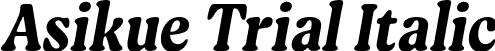 Asikue Trial Italic font - AsikueTrial-Oblique.otf