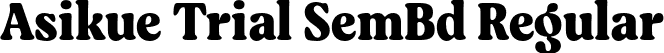 Asikue Trial SemBd Regular font - AsikueTrial-SemiBold.otf