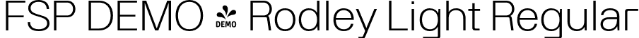 FSP DEMO - Rodley Light Regular font - Fontspring-DEMO-rodley-light.otf