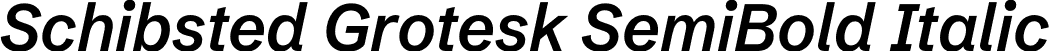 Schibsted Grotesk SemiBold Italic font - SchibstedGrotesk-SemiBoldItalic.otf