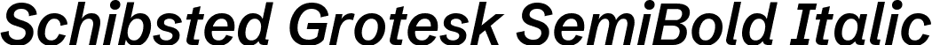 Schibsted Grotesk SemiBold Italic font - SchibstedGrotesk-SemiBoldItalic.ttf