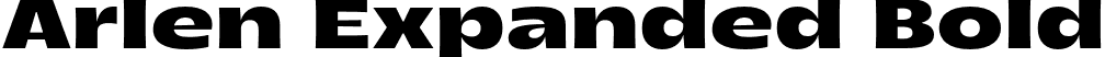 Arlen Expanded Bold font - arlen-expandedbold.otf