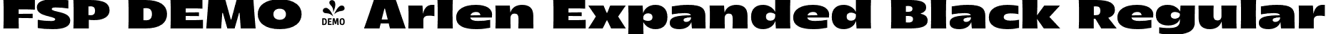 FSP DEMO - Arlen Expanded Black Regular font - Fontspring-DEMO-arlen-expandedblack.otf