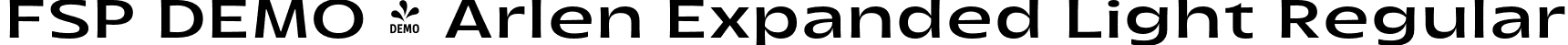FSP DEMO - Arlen Expanded Light Regular font - Fontspring-DEMO-arlen-expandedlight.otf