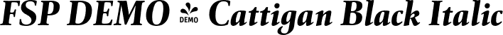 FSP DEMO - Cattigan Black Italic font - Fontspring-DEMO-cattigan-blackitalic.otf