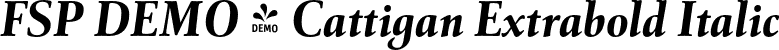 FSP DEMO - Cattigan Extrabold Italic font - Fontspring-DEMO-cattigan-extrabolditalic.otf