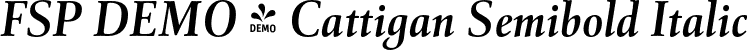 FSP DEMO - Cattigan Semibold Italic font - Fontspring-DEMO-cattigan-semibolditalic.otf