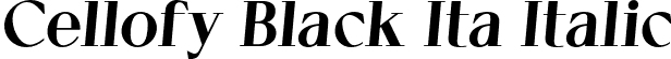 Cellofy Black Ita Italic font - CellofyBlackitalic-nRo8g.otf
