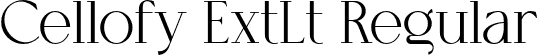 Cellofy ExtLt Regular font - CellofyExtralight-L32r5.otf