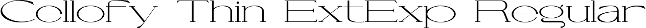 Cellofy Thin ExtExp Regular font - CellofyThinextraexpanded-d92pV.otf