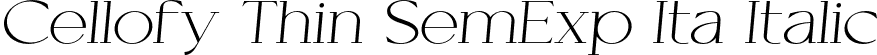 Cellofy Thin SemExp Ita Italic font - CellofyThinsemexpita-vmBrE.otf