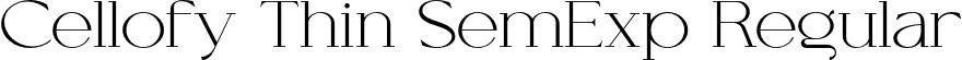 Cellofy Thin SemExp Regular font - CellofyThinsemiexpanded-x3Yar.otf