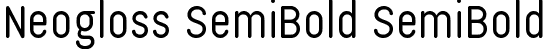 Neogloss SemiBold SemiBold font - NeoglossSemibold-DOmq9.ttf