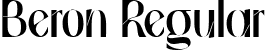 Beron Regular font - beronregular-0warr.ttf