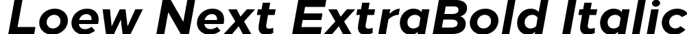 Loew Next ExtraBold Italic font - LoewNext-ExtraBoldItalic.otf