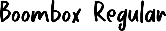 Boombox Regular font - Boombox (free).otf
