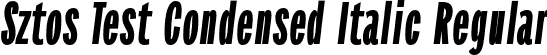 Sztos Test Condensed Italic Regular font - SztosTest-RegularCondensedItalic.otf