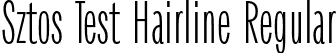 Sztos Test Hairline Regular font - SztosTest-Hairline.otf