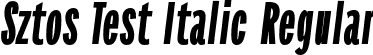 Sztos Test Italic Regular font - SztosTest-RegularItalic.otf