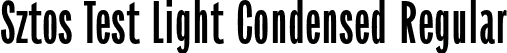 Sztos Test Light Condensed Regular font - SztosTest-LightCondensed.otf
