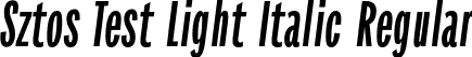 Sztos Test Light Italic Regular font - SztosTest-LightItalic.otf