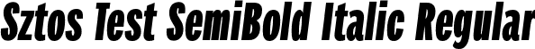 Sztos Test SemiBold Italic Regular font - SztosTest-SemiBoldItalic.otf