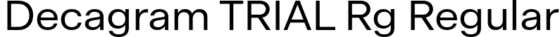 Decagram TRIAL Rg Regular font - Decagram_TRIAL-Rg.otf