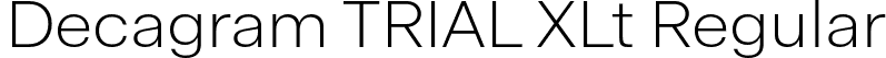 Decagram TRIAL XLt Regular font - Decagram_TRIAL-XLt.otf