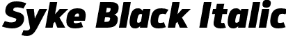 Syke Black Italic font - Syke-BlackItalic.otf