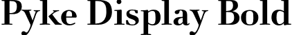 Pyke Display Bold font - PykeDisplay-Bold.otf