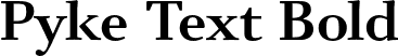 Pyke Text Bold font - PykeText-Bold.otf